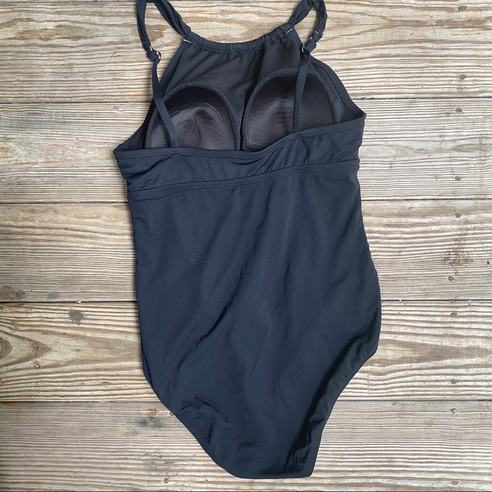 Jantzen black high neck size M one piece suit - Picture 2 of 3